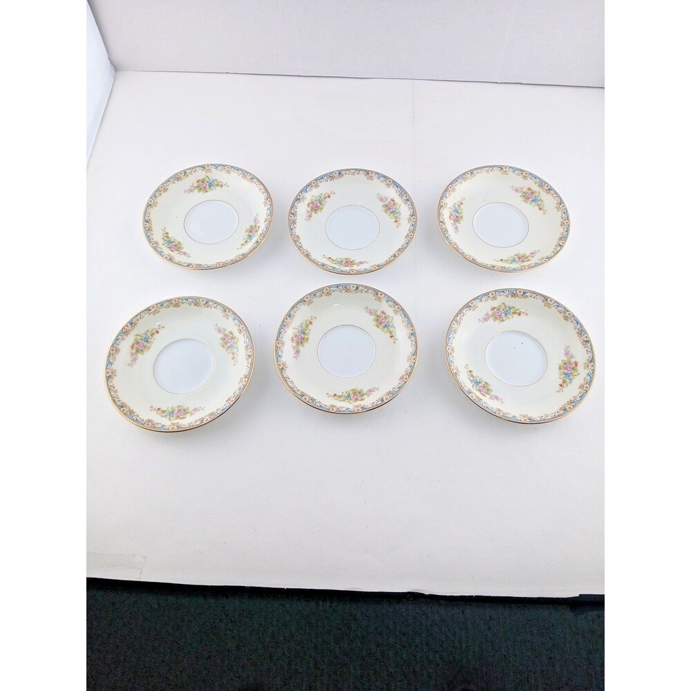 VTG Rose China Made Occupied Japan Lot of 6 Porcelain Bread/Salad Plates